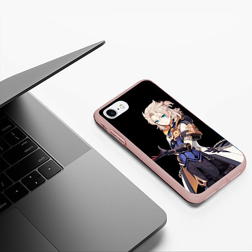 Чехол iPhone 7/8 матовый Albedo Kreideprinz / 3D-Светло-розовый – фото 3