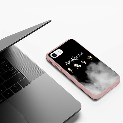 Чехол iPhone 7/8 матовый Агата Кристи группа / 3D-Светло-розовый – фото 3