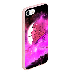 Чехол iPhone 7/8 матовый Аниме Девушка Розовый Космос, цвет: 3D-светло-розовый — фото 2