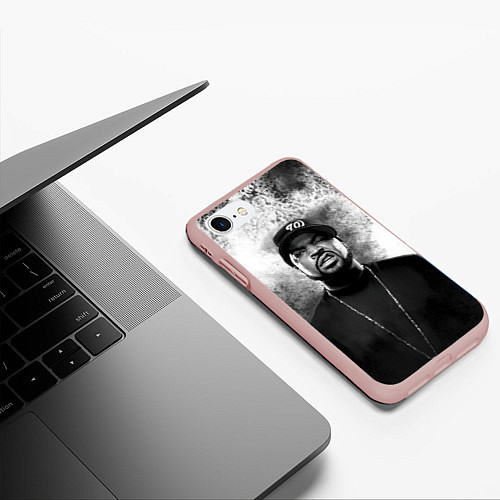 Чехол iPhone 7/8 матовый Ice Cube Айс Куб Z / 3D-Светло-розовый – фото 3