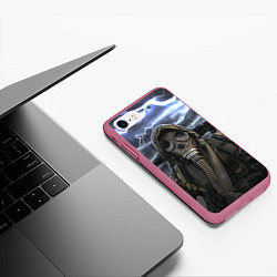 Чехол iPhone 7/8 матовый S T A L K E R С Т А Л К Е Р, цвет: 3D-малиновый — фото 2