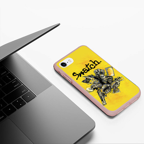 Чехол iPhone 7/8 матовый Snatch: Art / 3D-Светло-розовый – фото 3