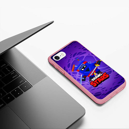 Чехол iPhone 7/8 матовый Ninja Ash Brawl Stars Эш / 3D-Баблгам – фото 3