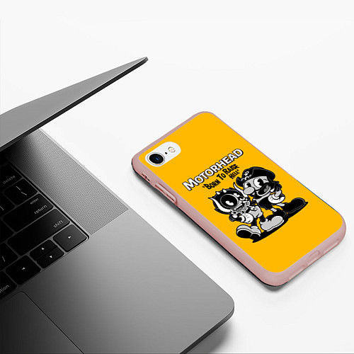 Чехол iPhone 7/8 матовый Motorhead x Cuphead / 3D-Светло-розовый – фото 3