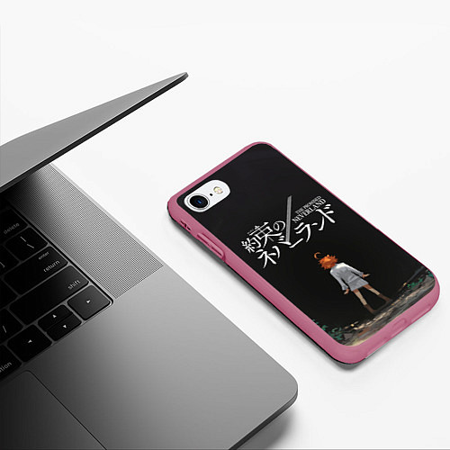 Чехол iPhone 7/8 матовый Emma The Promised Neverland Z / 3D-Малиновый – фото 3