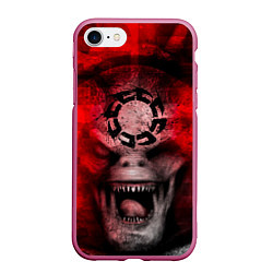 Чехол iPhone 7/8 матовый ШЕСТЕРНЯ GEARS OF WAR Z, цвет: 3D-малиновый