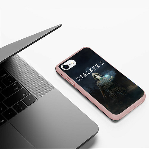 Чехол iPhone 7/8 матовый СТАЛКЕР С Т А Л К Е Р 2 Z / 3D-Светло-розовый – фото 3