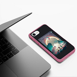 Чехол iPhone 7/8 матовый NMS Next, цвет: 3D-малиновый — фото 2
