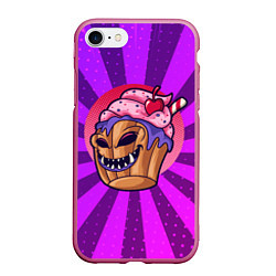 Чехол iPhone 7/8 матовый Зомби кекс, цвет: 3D-малиновый