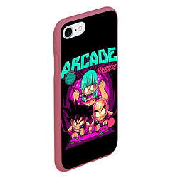 Чехол iPhone 7/8 матовый Dragon Ball, Драконий жемчуг, цвет: 3D-малиновый — фото 2