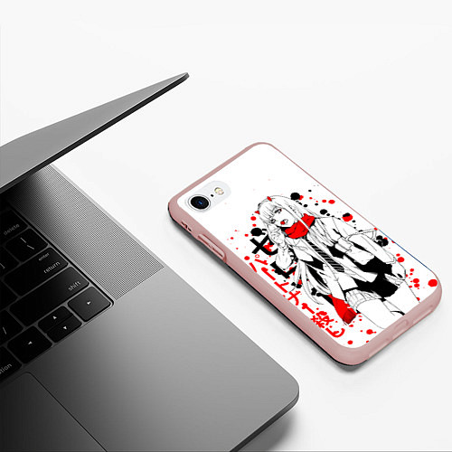 Чехол iPhone 7/8 матовый Darling in the Franxx 02 / 3D-Светло-розовый – фото 3