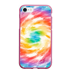 Чехол iPhone 7/8 матовый РАДУЖНЫЙ УРАГАН HURRICANE Z, цвет: 3D-малиновый
