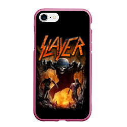 Чехол iPhone 7/8 матовый Slayer, цвет: 3D-малиновый