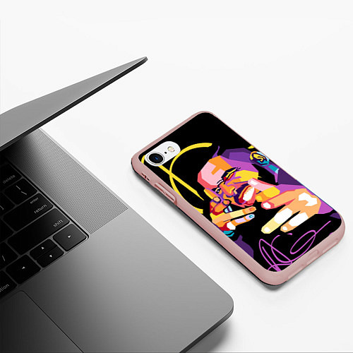 Чехол iPhone 7/8 матовый Drake / 3D-Светло-розовый – фото 3