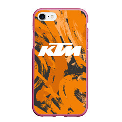 Чехол iPhone 7/8 матовый KTM КТМ Z, цвет: 3D-малиновый