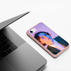 Чехол iPhone 7/8 матовый Timothee Chalamet, цвет: 3D-светло-розовый — фото 2