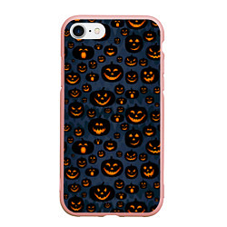 Чехол iPhone 7/8 матовый HALLOWEEN, цвет: 3D-светло-розовый