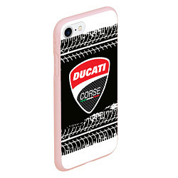 Чехол iPhone 7/8 матовый Ducati Дукати Z, цвет: 3D-светло-розовый — фото 2