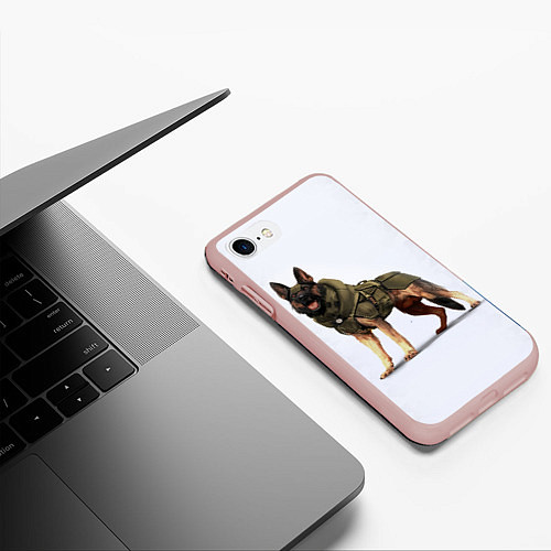 Чехол iPhone 7/8 матовый Служебная собака К9 K9 / 3D-Светло-розовый – фото 3