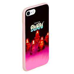 Чехол iPhone 7/8 матовый Deep Purple - Burn, цвет: 3D-светло-розовый — фото 2