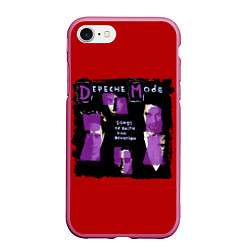 Чехол iPhone 7/8 матовый Songs of Faith and Devotion - Depeche Mode, цвет: 3D-малиновый
