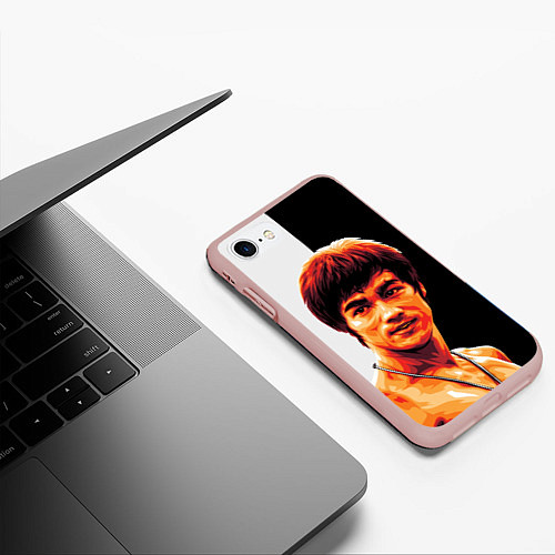 Чехол iPhone 7/8 матовый Jeet Kune Do / 3D-Светло-розовый – фото 3