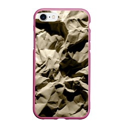 Чехол iPhone 7/8 матовый Мягкая мятая бумага, цвет: 3D-малиновый