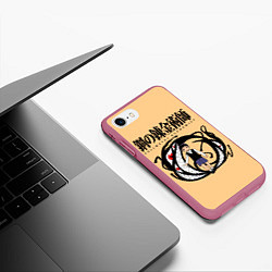 Чехол iPhone 7/8 матовый Стальной Алхимик Селим Бредли, цвет: 3D-малиновый — фото 2
