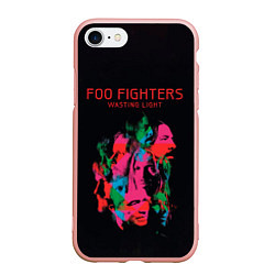 Чехол iPhone 7/8 матовый Wasting Light - Foo Fighters, цвет: 3D-светло-розовый