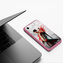 Чехол iPhone 7/8 матовый White Dante, цвет: 3D-малиновый — фото 2