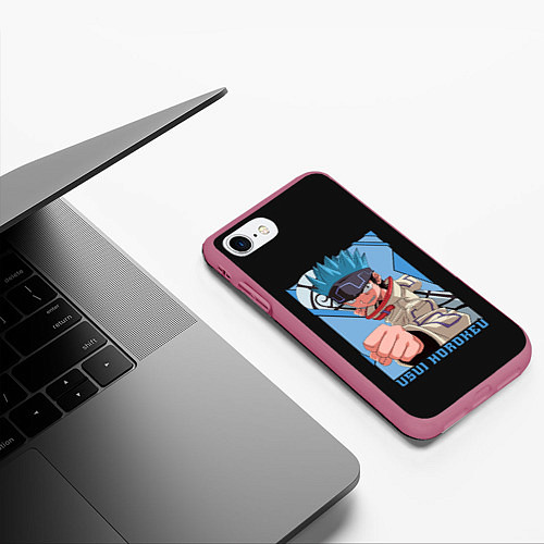 Чехол iPhone 7/8 матовый Хорокеу / 3D-Малиновый – фото 3