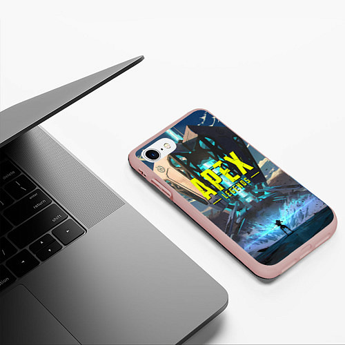 Чехол iPhone 7/8 матовый APEX Legends boom / 3D-Светло-розовый – фото 3