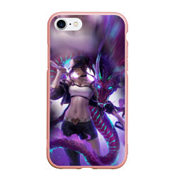 Чехол iPhone 7/8 матовый LEAGUE OF LEGENDS AKALI ЛИГА ЛЕГЕНД АКАЛИ, цвет: 3D-светло-розовый