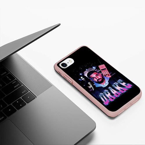 Чехол iPhone 7/8 матовый ДРЕЙК ГРЭМ / 3D-Светло-розовый – фото 3