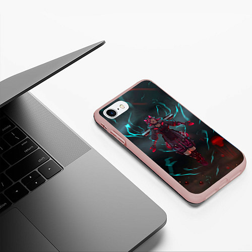 Чехол iPhone 7/8 матовый The Eye of the Storm / 3D-Светло-розовый – фото 3