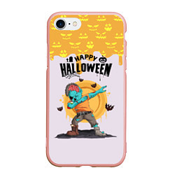 Чехол iPhone 7/8 матовый Dab zombie halloween, цвет: 3D-светло-розовый