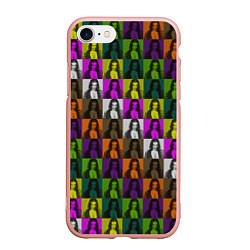 Чехол iPhone 7/8 матовый Damiano David Colors, цвет: 3D-светло-розовый