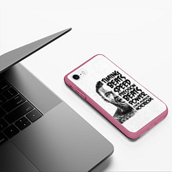 Чехол iPhone 7/8 матовый Timing beats speed precision beats power, цвет: 3D-малиновый — фото 2