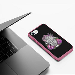 Чехол iPhone 7/8 матовый Jo Jo Stone Mask, цвет: 3D-малиновый — фото 2