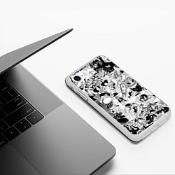 Чехол iPhone 7/8 матовый One Piece Манга страницы, цвет: 3D-белый — фото 2