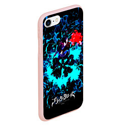 Чехол iPhone 7/8 матовый Аста - Чёрный Клевер, цвет: 3D-светло-розовый — фото 2