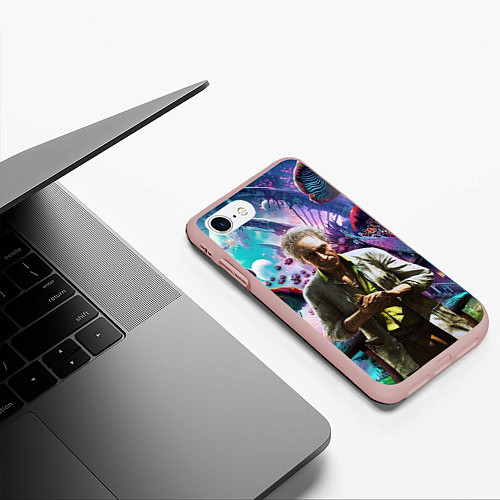 Чехол iPhone 7/8 матовый MushroomTrip / 3D-Светло-розовый – фото 3
