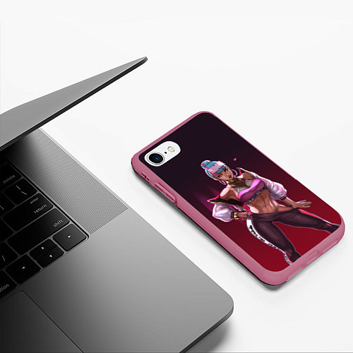 Чехол iPhone 7/8 матовый League of Legends Qiyana / 3D-Малиновый – фото 3