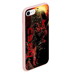 Чехол iPhone 7/8 матовый CS GO SPECIAL OPERATION RED ALERT SKIN КС ГО КРАСН, цвет: 3D-светло-розовый — фото 2