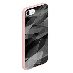 Чехол iPhone 7/8 матовый Чб абстракция, цвет: 3D-светло-розовый — фото 2