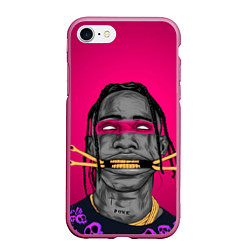 Чехол iPhone 7/8 матовый Dangerous Travis, цвет: 3D-малиновый