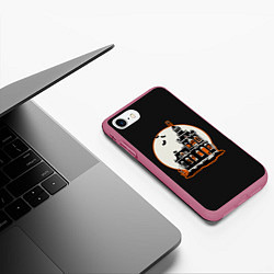 Чехол iPhone 7/8 матовый Gloomy Castle, цвет: 3D-малиновый — фото 2