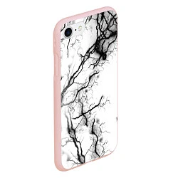 Чехол iPhone 7/8 матовый Нейронные связи, цвет: 3D-светло-розовый — фото 2
