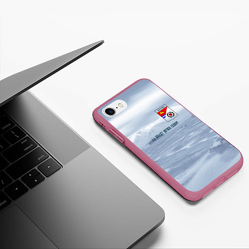 Чехол iPhone 7/8 матовый Оротукан / 3D-Малиновый – фото 3