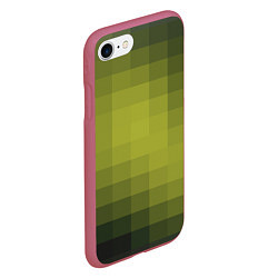 Чехол iPhone 7/8 матовый Милитари мозаика, цвет: 3D-малиновый — фото 2